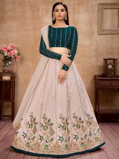 Art Silk Lehenga Choli for Woman Bollywood Designer Lahanga | Etsy Lehenga Choli Designs, Ghaghra Choli, Lace Saree, Lehenga Designs Simple, Party Wear Lehenga Choli, Bollywood Lehenga, Gaun Fashion, Green Lehenga, Lehenga Online