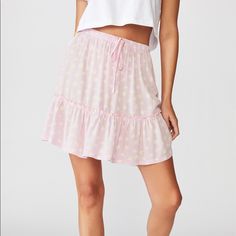 Says Mini Skirt But Was A Little Longer On Me. Super Comfortable And Great For Summer! Casual Short Skirt For Daywear, Casual Mini Skirt With Elastic Waistband For Daywear, Casual Tiered Mini Skirt For Daywear, Pink Flowy Mini Skirt Casual Style, Casual Pink Skirt For Daywear, 90s Mini Skirt, Tiered Mini Skirt, Plaid Mini Skirt, Casual Skirt