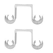 three metal brackets are shown in the shape of an occupant, one with two