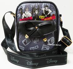 Disney Villains Small 8.5" Faux Leather Crossbody Bag  Disney Authentic And 100% Licensed With Tags  Crossbody Bag Is 8.5" Height 7" Width 3" Depth With Adjustable Strap Fast Shipping! Black Disney-style Bag For Theme Park, Black Disney Style Bag For Theme Park, Black Disney Bag For Theme Park, Black Disney Bags With Character Print, Themed Black Bag With Character Print, Black Themed Bag With Character Print, Disney Universe, Disney Evil Queen, Disney Bag