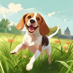 Dog Art: Beagle Cute Beagle Drawing, Beagle Puppy Drawing, Blue Beagle, Beagle Colors, White Beagle