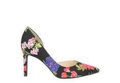 Nine West Womens Evrytim2 Pump Rack Room Shoes, Nine West, Pumps, Floral, Black