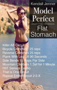 Kendall Jenner Ab Workout, Workout Morning, Workout Fat Burning, Workout Man, Flat Stomach Workout, Killer Abs, Weekly Workout Plans