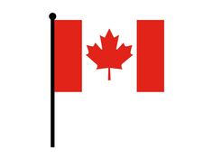 the canadian flag is shown in red and black, with a maple leaf on it