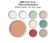 the color scheme for persimmon, which is available in various colors and sizes