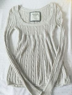 Abercrombie And Fitch Sweater, Abercrombie And Fitch Babydoll Top, Babydoll Sweater Outfit, Coquette 2000s Outfits, Bella Swan Tops, Babydoll Top Long Sleeve, Abercrombie Babydoll Top, Y2k Babydoll Top, Babydoll Top Outfit Y2k