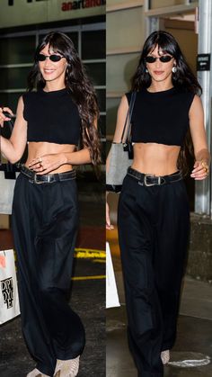 Lana Style Aesthetic, Model Street Style 2023, Bella Hadid Street Style 2023, Bella Hadid Outfits 2023, Model Off Duty Winter, Bella Hadid Fall Outfits, Model Off Duty Hair, Bloquette Core Outfit, Bella Hadid Face