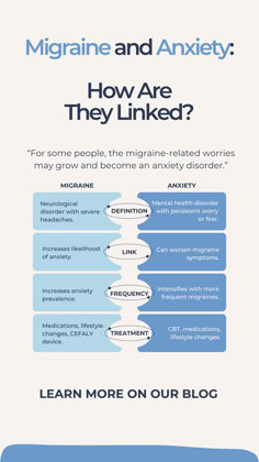 It’s important to note that migraine is a neurological disorder, not (as some think) a psychological condition. However, there seems to be a relationship between migraine and anxiety disorders, scientists have found. So, does migraine cause anxiety? Or does anxiety cause migraine? Read more here Vestibular Migraines, Severe Migraine, Migraine Prevention, Chronic Migraines, Headache Relief, Migraine Headaches, Neurological Disorders, Mental And Emotional Health, Health Advice