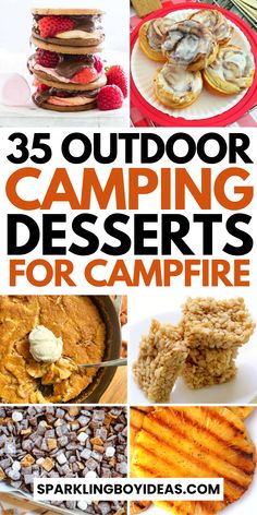 Camping desserts are a must-have for your outdoor adventures. Discover easy camping desserts and campfire treats like s'mores recipes and campfire pies. Try no-bake camping treats and portable campfire desserts. Enjoy Dutch oven desserts, skillet desserts, and campfire cakes. Experiment with camping cookie recipes, campfire brownies, and campfire cones. These family-friendly camping recipes will make your trip memorable. Enjoy outdoor desserts to sweeten your camping experience. Campfire Cakes, Outdoor Desserts, Camping Desserts Campfire, Campfire Brownies, Easy Camping Desserts, Campfire Cobbler, Campfire Ideas, Portable Campfire, Oven Desserts