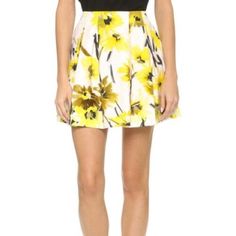 Pleated Mini Skirt, Worn Once, Waist 28”, Length 15.” Has Pockets! No Stains, Holes, Or Damage. Sunflower Skirt, Alice And Olivia, Pleated Mini Skirt, Above The Knee, Alice Olivia, Cotton Silk, Pleated Skirt, Mini Skirt, Knee Length