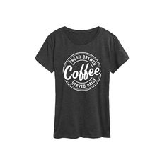 She will love showing off her style with this Women's Coffee Sign Graphic Tee. FEATURES Short sleeves CrewneckFABRIC & CARE Cotton/Polyester Machine wash Imported Size: Large. Color: Grey. Gender: female. Age Group: kids. Coffee Sign, Coffee Signs, How To Show Love, Brewing Co, North Pole, Holiday Fashion, Her Style, Fabric Care, Gender Female