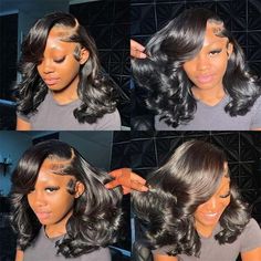 PRODUCT FEATURES Item: 13x4 Short Body Wave Lace Frontal Bob Wig Neck Length Wigs Body Wave Hair Hair Material: 100% Virgin Human Hair Wigs, Body Wave Lace Front Wig, Can Be Curled And Straightened Easily Hair Color: Natural Color Density: 180% Density In Stock Hair Length: 10-16 Inches Is Available, Very Soft, Healthy and thick Cap Size: Average Size, Lace Front Wig Pack: 1 Piece/Pack Natural Hairline: The Wig Has Been Pre-Plucked Well, Natural Hairline with Baby Hair Bleached Well: Bleached Knot Well Together With Smart Baby Hair. Return Policy: 30 Days Free Return (The hair not used and the lace no cut) Short Body Wave, Lace Frontal Bob, Frontal Wig Hairstyles, Birthday Hairstyles, Quick Weave Hairstyles, Body Wave Hair