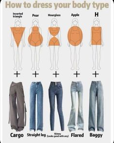 Triangle Body Shape Outfits, Inverted Triangle Outfits, Mode Tips, Types Of Jeans, Moda Jeans, Everyday Fashion Outfits, Quick Outfits, Easy Trendy Outfits