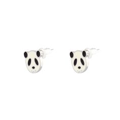 These stud earrings feature an adorable panda face design. Material: N/a Size: 7mm (L) x 9mm (W) Weight: 1g (one earring) | Lovisa Mini Panda Face Stud Earrings, Black Panda Face, Fashion Jewellery Online, One Earring, Bold Earrings, Face Design, Cute Panda, Stunning Earrings, Favorite Rings, Nose Piercing