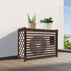 This exquisite air conditioner fence screen is the ideal solution for safeguarding your air-conditioner unit from potential dangers. With this screen in place, you can enjoy the uninterrupted and safe operation of your air-conditioner without any fear of malfunction or malfunctioning. This masterpiece of a fence screen is the ideal choice for those who value style, functionality, and security. YXSUN | YXSUN Air Conditioner Fence Screen 33.46 H x 43.31 W x 19.69 D in Brown | 33.46" H X 43.31" W X Air Conditioner Fence, Fence Screen, Air Conditioner Units, Fence Screening, Privacy Screen Outdoor, Outdoor Privacy, Privacy Screen, Air Conditioner, Fence