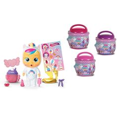 the littlest pet shop playset includes toys like a unicorn, cat and cupcake