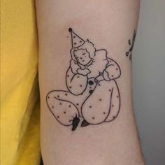 Pierrot Clown, Clown Tattoo, Handpoke Tattoo, Theme Tattoo, Weird Tattoos, Poke Tattoo, 1 Tattoo, Dainty Tattoos