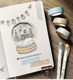 Vintage Projects Ideas, December Journal Ideas, Aesthetic Christmas Cards, 2023 Bullet Journal Cover, Bujo 2023, December Bullet Journal, 달력 디자인, Bullet Journal Mood Tracker Ideas, Bullet Journal Paper