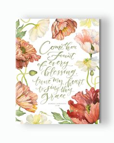 come thou fount hymn art-Christian Warrior Princess Quotes, Ruth Chou Simons, Come Thou Fount, Hymn Wall Art, Princess Quotes, Beautiful Lyrics, Warrior Princess, God Loves Me, Quiet Time