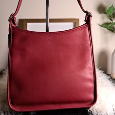 Nwots Never Used Coach Vintage Andrea Bucket Leather Bag. Inside Zip Pocket Zip-Top Closure, Leather Lining Adjustable Strap With 15" Drop 12" (L) X 10 1/2" (H) X 3" (W) Style No. Ch261 Coach Leather Bags As A Gift, Formal Red Shoulder Bag With Smooth Grain, Formal Red Smooth Grain Shoulder Bag, Red Bag With Smooth Grain, Red Bags With Smooth Grain, Red Smooth Grain Bag For Everyday, Everyday Red Smooth Grain Bag, Red Bags For Everyday Use With Smooth Grain, Red Everyday Bags With Smooth Grain