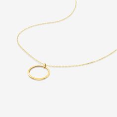 Circle Necklace - Gelin Diamond Gold Circle Ring, Open Circle Necklace, Karma Necklace, Nature Friendly, Solid Gold Necklace, Gold Circle, Circle Ring, Circle Necklace, Recycled Gold