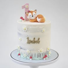 Fox Birthday Cake, Zoe Cake, Birthday Cake For Cat, Fox Cake, Fox Birthday, Cake Artist