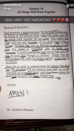 a piece of paper that has been placed on top of a book with the words, every very very important amen