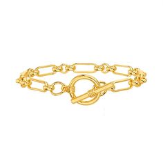 Add the perfect finishing touch to any ensemble with this Paige Harper 14k gold-plated rolo and paper clip chain bracelet. Add the perfect finishing touch to any ensemble with this Paige Harper 14k gold-plated rolo and paper clip chain bracelet. Closure: toggle Nickel free Metal: brass Length: 7.5 in. Chain width: 6 mm Packaging: decorative card Plating: 14k gold Finish: polished Size: 7.5". Color: Multicolor. Gender: female. Age Group: adult. Gold Charm Bracelet With Rectangular Links And Lobster Clasp, Gold Link Chain Bracelet With Lobster Clasp, Gold-tone Paperclip Bracelet With Lobster Clasp As A Gift, Gold-tone Paperclip Bracelet With Lobster Clasp For Gift, Gold Chain Link Paperclip Bracelet With Lobster Clasp, Gold-tone Oval Link Paperclip Bracelet With Lobster Clasp, Gold-tone Link Paperclip Bracelet With Lobster Clasp, Gold Chain Bracelet With Lobster Clasp And Rectangular Links, Gold-tone Paperclip Bracelet With Lobster Clasp