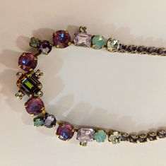 Nwt Beautiful Sorrelli Necklace. Stunning Stones, Perfect For Fall. Purple Jeweled Necklace For Formal Occasions, Formal Purple Jeweled Necklace, Black Gold Necklace, Peach Necklace, Clear Necklace, Sorrelli Jewelry, Crystal Statement Necklace, Brown Necklace, Crystal Bead Necklace