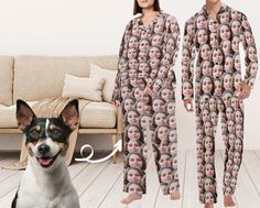 🎄Look here! This personalized pajama set is not just pajama, it is also a unique gift for your girlfriend, mother, grandma, friends... when they received this gift, they will feel funny and surprise!   ✨STEPS TO ORDER: 1. Send us your high quality pictures in a message! 2. Click ADD TO CART.  3. You can go back to add more product for your family members or You can complete the checkout process. 4. PLEASE MAKE SURE TO CHECK BACK FOR OUR MESSAGES! 💕WHAT YOU NEED TO KNOW  -100% soft polyester make you feel comfortable. -Top features notch collar, long sleeves and front button closure. -Trousers feature elastic waist and two sided pockets. -Comfy and smooth fabric. Breathable and skin-frinendly fabric gives you great comfort. -Sizes: XS, S, M, L, XL, 2XL. Please calculate your size from the Hawaii Shirt Men, Grandma Friends, Custom Face Shirt, Pants Custom, High Quality Pictures, Personalized Pajamas, Adult Pajamas, Funny Gifts For Him, Vintage Hawaii