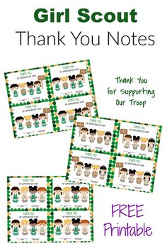 the girl scout thank you notes with free printables