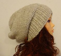 Ladies Winter Hats, Autumn Accessories, Knit Slouchy Hats, Oversized Hat, Chunky Hat, Slouchy Beanie Hat, Cable Knit Hat, Knit Men, Slouchy Hat