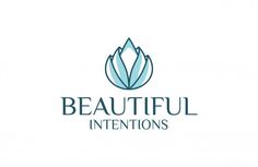 the logo for beautiful intentionss, a boutique that is open to business and has an elegant