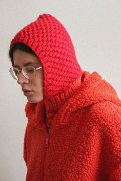 Woolen Chunky balaclava hat in red and orange. Our balaclava is made of high quality merino wool. Balaclava made of warm bulky yarn, knitted by hand. Needless to say this is the epitome of soft & cozy. This is a small thing that can make your F/W outfit sing. Perfect for the upcoming F/W season. Item are designed to protect your ears, forehead and neck area from cold and wind, with a tight-fitting lining. Handmade with love. Winter Knit Cap Bonnet, Red Knitted Beanie Bonnet, Cozy Knitted Bonnet For Outdoor, Cozy Knitted Outdoor Bonnet, Winter Crochet Hat Knit From Yarn, Red Knitted Beanie For Winter, Red Knitted Winter Beanie, Warm Red Crochet Hat For Fall, Red Knitted Crochet Hat In Acrylic Yarn