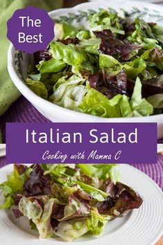 Best Italian Salad, Italian Green Salad, Panera Salad, Salad With Homemade Dressing, Homemade Dressing Recipe, Lettuce Salad Recipes, Italian Salad Recipes, Spring Salad Recipes, Noodle Salad Recipes