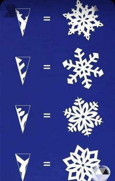 snowflakes are shown on a blue background with white arrows pointing in different directions