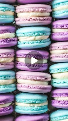 colorful macaroons stacked on top of each other