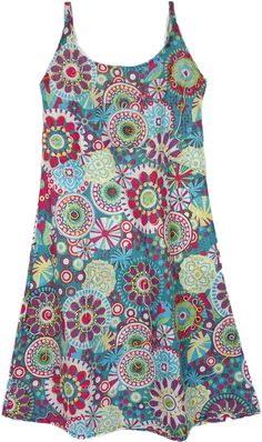 Summer vibes with a fresh style, this sleeveless cotton dress is a lovely add-on to your wardrobe.  With its strappy style, the dress looks and feels comfy. #tlb #vacationclothing #beachwrap #Floral #Printed #Floraldress #Summerdress #kneelengthdress Summer Cotton A-line Sleeveless Dress, Fun Sleeveless Summer Sundress, Multicolor Cotton Sundress For Vacation, Cotton Sleeveless Dress For Beach, Cotton A-line Sundress, Casual Cotton Sundress, Casual Sleeveless Cotton Sundress, Floral Print Cotton Sleeveless Dress For Beach, Cotton Floral Print Sleeveless Dress For The Beach