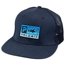 The Pelagic\u00ae Icon Dorado Snapback Cap for Men delivers style that matches your blue-water lifestyle. This stylish trucker cap has a colorful dorado print and the classic Pelagic logo patch front and center. The mesh-back cap provides ample ventilation to keep you cool, while a plastic snapback closure ensures the perfect fit. The Pelagic Icon Dorado Snapback Cap for Men is made from 60% cotton/40% polyester. Imported.Manufacturer style #: 1202211001. \u000a \u000a 60% cotton/40% polyester c Cap For Men, Snapback Cap, Good Brands, Keep Your Cool, Blue Water, Trucker Cap, Outdoor Gear, Patch Logo, Bass