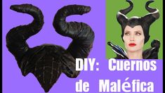 an image of maleficent's horns with the words diy cueros de maleficia