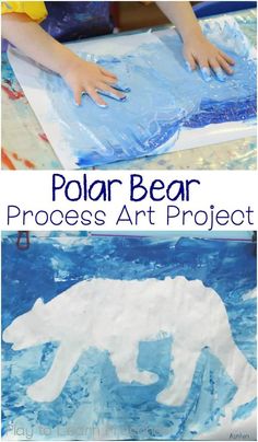 Polar Bear Crafts For Kids Polar Animals Preschool, Polar Bear Craft, Polar Bear Art, Preschool Art Projects, Art Project For Kids, Penguins And Polar Bears, Polar Animals, Project For Kids