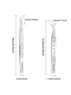 Silver  Collar  Stainless Steel  Eyelash Applicators Embellished   Beauty Tools Eyelash Extensions Tweezers Tools, Volume Lash Extensions, Portable Safe, Individual Eyelash Extensions, Individual Eyelashes, Eyelash Tools, Volume Lashes, Nail Technician, Eyelash Extension