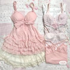 2014 Girly Aesthetic, Langire Outfit Pink, Hachi White Dress, Shoujo Outfits, Pink Frilly Dress Aesthetic, Pink Lingerielook Aesthetic, Makeup Anime, Pink Lace Kawaii