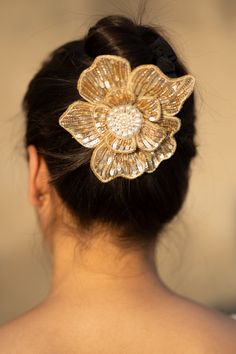 Color- Gold Jeweled Headband, Soft Headbands, Gold Sequins, Flower Crown, Gold Material, Pearl Beads, Hair Pins, Best Sellers, Timeless Design