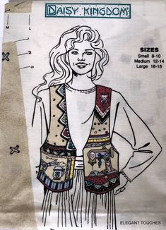 an image of a woman's vest and skirt pattern on a piece of fabric