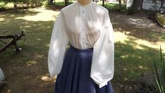 Garibaldi Blouse, Muslin Blouse, Colonial Dress, 19th Century Clothing, Period Outfit, Century Clothing, Printed Cotton Dress, Costume Shop, Cotton Muslin