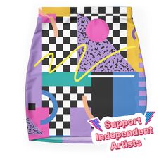 Super stretchy and durable polyester mini skirt. Vibrant, high-quality sublimation print across the front and back. Size range XXS-2XL. Memphis Pattern 34 - Retro 90s / 80s Trendy Multicolor Graphic Print Skirt, Summer Mini Skirt With Graphic Print, Trendy Graphic Print Mini Skirt, Retro Graphic Print Skirt For Spring, Trendy Mini Skirt With Graphic Print, Fitted Graphic Print Mini Skirt For Summer, Retro Summer Skirt With Graphic Print, Fitted 90s Style Mini Skirt For Summer, Retro Multicolor Fitted Mini Skirt