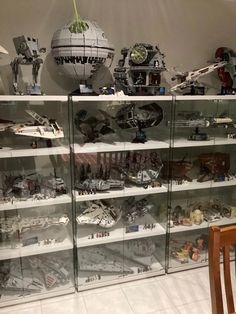 Star Wars collection and display Lego Shelf Display, Lego Shelf, Cool Minecraft Creations