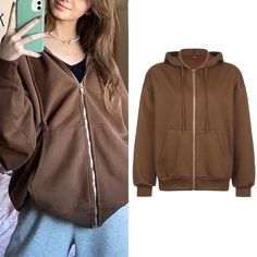 Brand Name: waatfaakMaterial: CottonMaterial: polyesterMaterial: SpandexSleeve Style: RegularHooded: YesOrigin: CN(Origin)Season: WinterDecoration: PocketsStyle: CasualItem Type: SweatshirtsSleeve Length(cm): FullThickness: STANDARDFabric Type: BroadclothModel Number: WAWKC00613Clothing Patterns: LOOSEWeight: 0.53KGLiner Type: None-LinerType: Zip-upMaterial Composition: Synthetic fiberGender: WOMENPattern Type: SolidClothing Length: RegularAge: Ages 18-35 Years OldCollar: Hooded Korean Hoodies, Brown Zip Up Hoodie, Men Suits Blue, Korean Hoodie, Short Pants Outfit, Black Korean, Brown Zip Ups, Hoodie Streetwear, Mens Parka