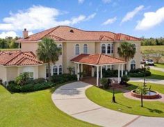 an aerial view of a large home